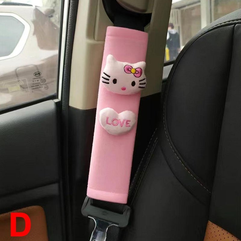 New Car Rearview Mirror Covers - Cute Cartoon Short Plush Car Interior Accessories